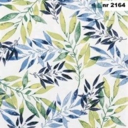 Watercolour Leafs green servet 33x33cm