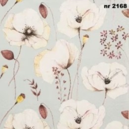 Delicate Poppies servet 33x33cm
