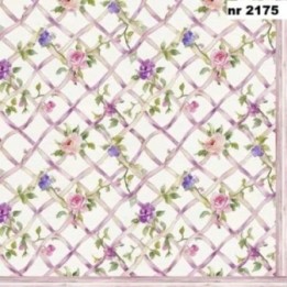 Petites Rosettes en Espalier servet 33x33cm