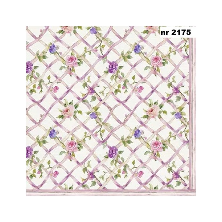 Petites Rosettes en Espalier servet 33x33cm