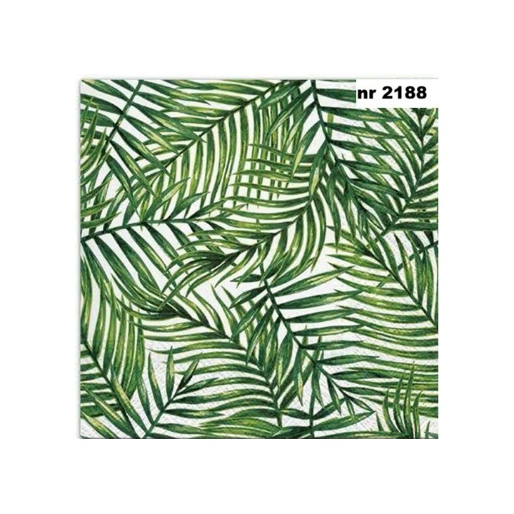 Tropical Leaves servet 33x33cm