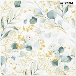 Golden Eucalyptus servet 33x33cm