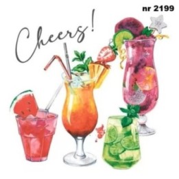 Colourful cheers servet 33x33cm