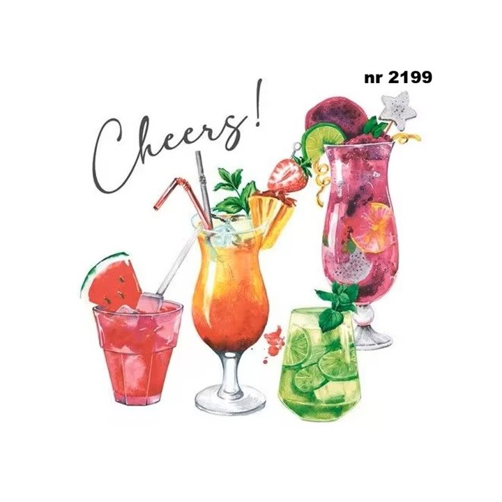 Colourful cheers servet 33x33cm