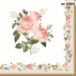 Chant des roses servet 33x33cm