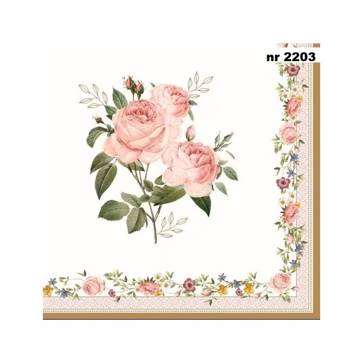 Chant des roses servet 33x33cm