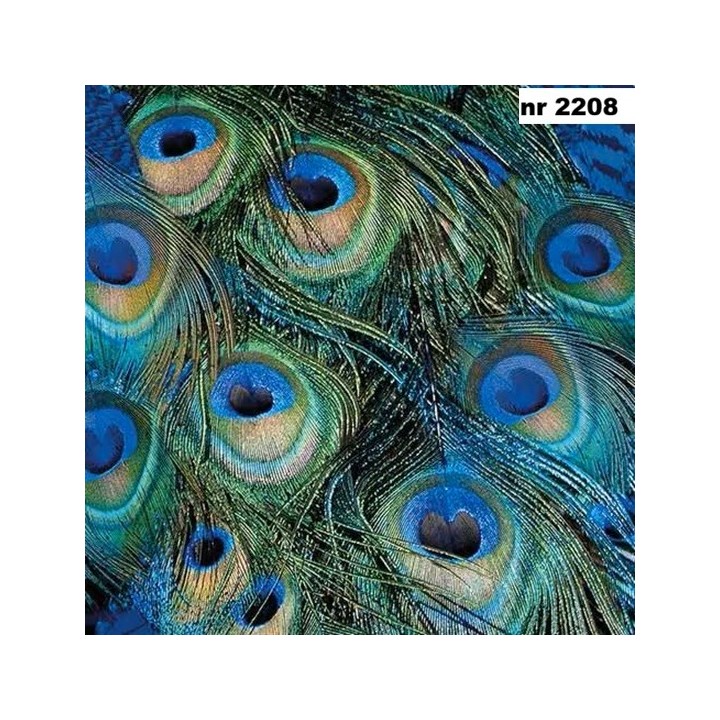 Peacock Feathers servet 33x33cm
