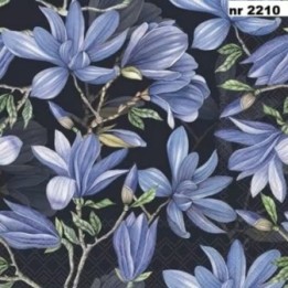 Magnolia Acuminata blue servet 33x33cm