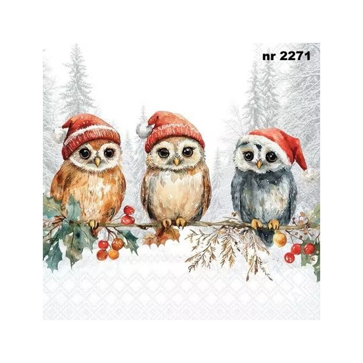 Wise Owls servet 33x33cm