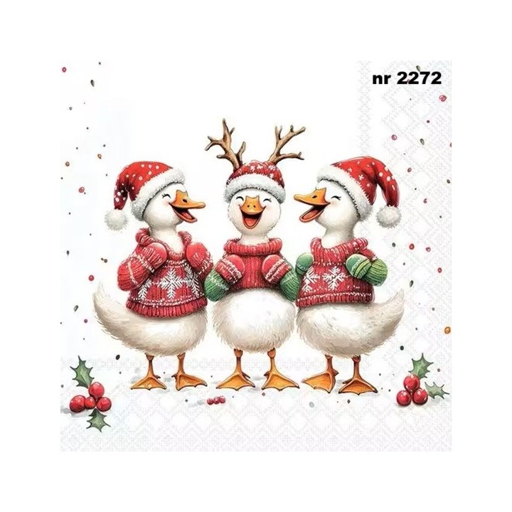 Jolly Ducks servet 33x33cm