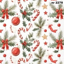 Christmas Elements servet 33x33cm