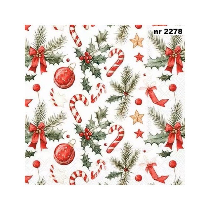 Christmas Elements servet 33x33cm