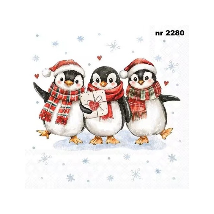 Penguin Surprise servet 33x33cm