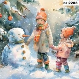 Snowy Forest Friends servet 33x33cm