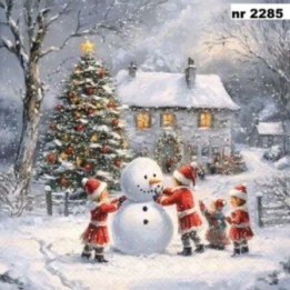 Winter Playtime servet 33x33cm