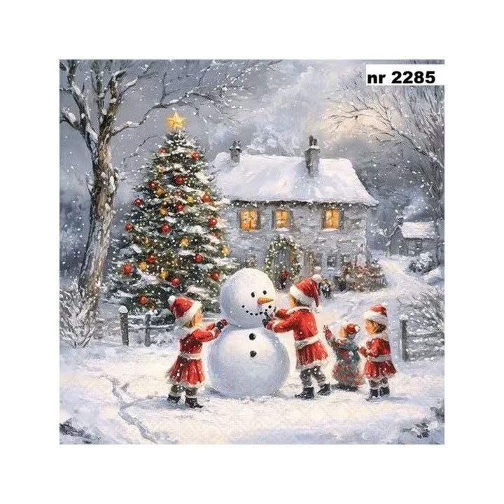 Winter Playtime servet 33x33cm