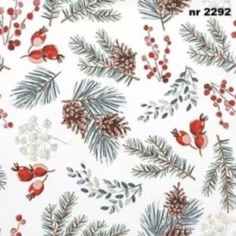Winter botanicals servet 33x33cm