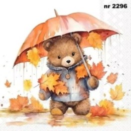 Umbrella Bear servet 33x33cm