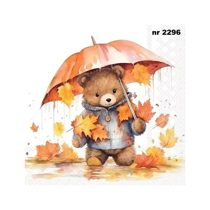 Umbrella Bear servet 33x33cm
