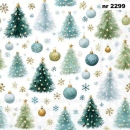 Baubles and Pines servet 33x33cm