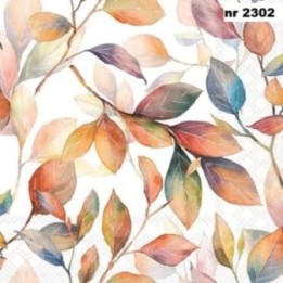 Colourful Leaves servet 33x33cm