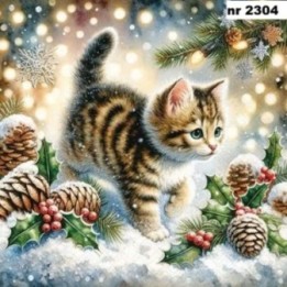 Cute in the snow servet 33x33cm