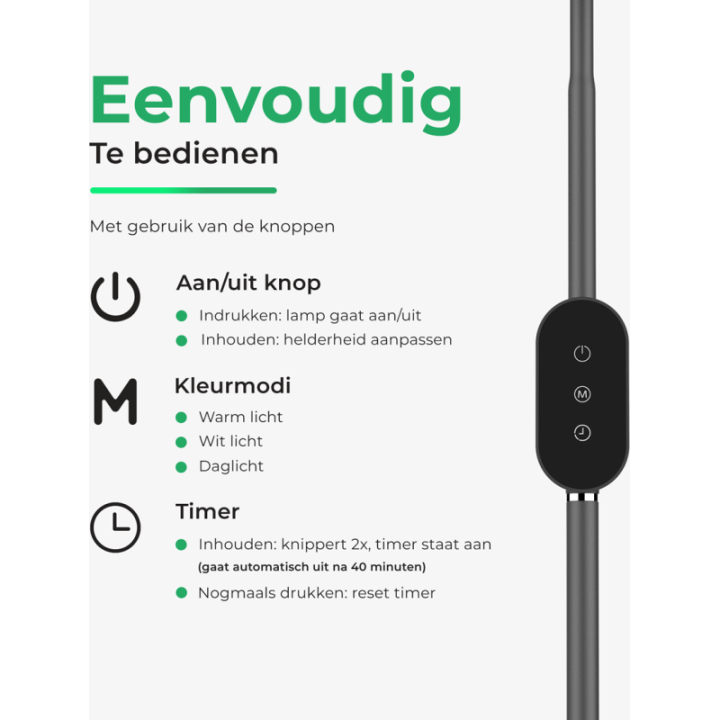 SBR Glow Vloerlamp Zwart