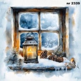 Frosted Window servet 33x33cm
