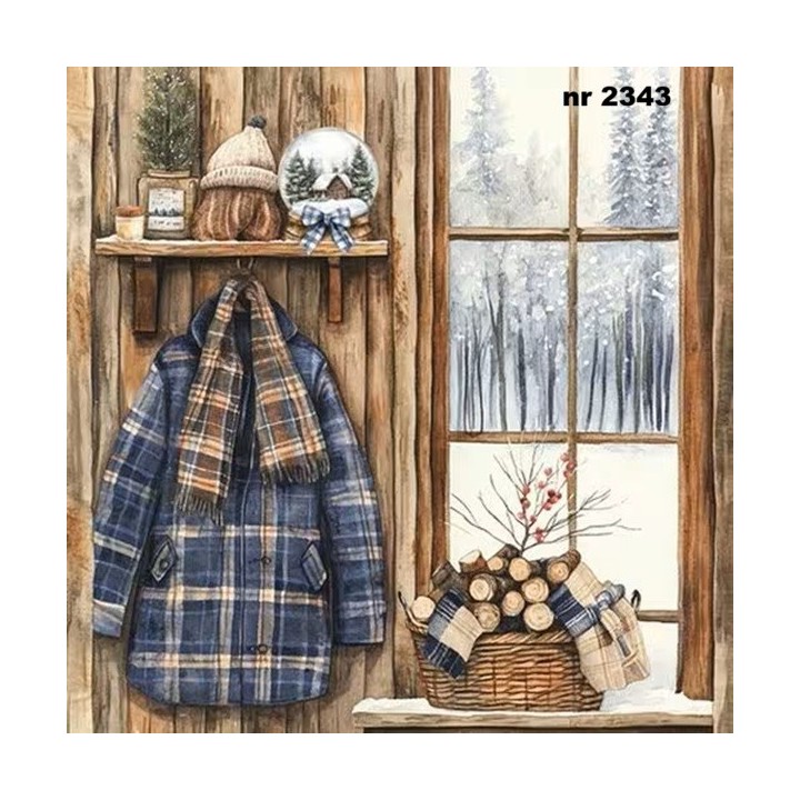 Winter Lodge servet 33x33cm