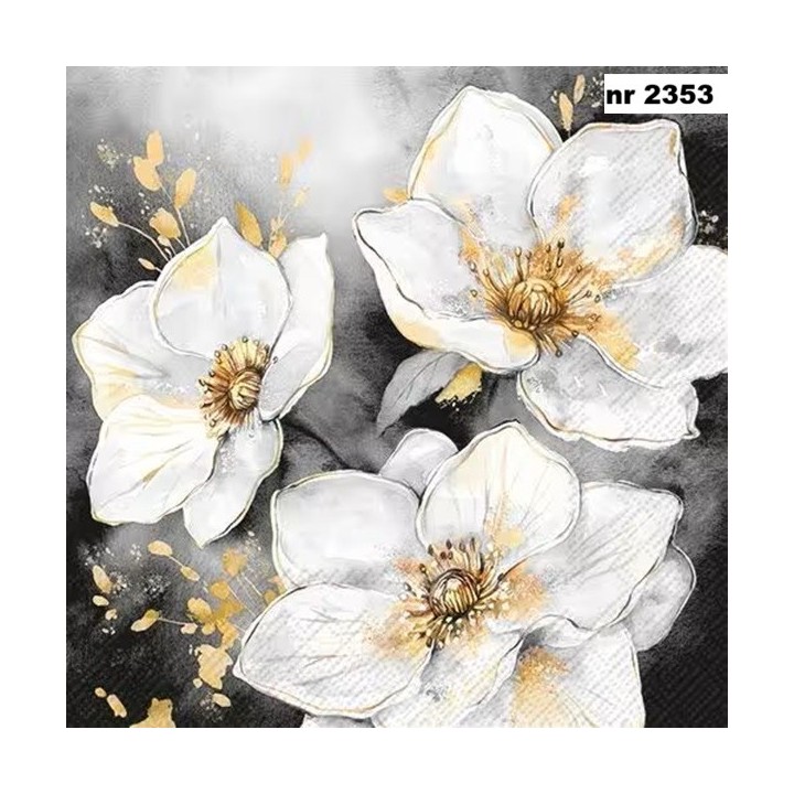 Golden Grace black servet 33x33cm