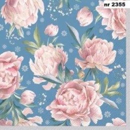 Daphne blue silver servet 33x33cm