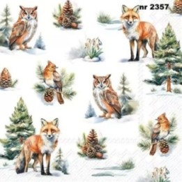 Winter Wildlife servet 33x33cm