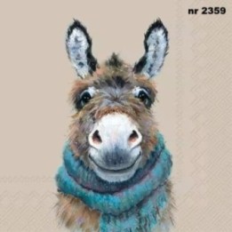 Donkey Nino linen servet 33x33cm