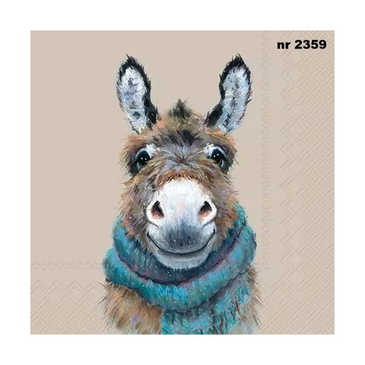 Donkey Nino linen servet 33x33cm