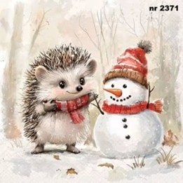 Spike and Frosty servet 33x33cm