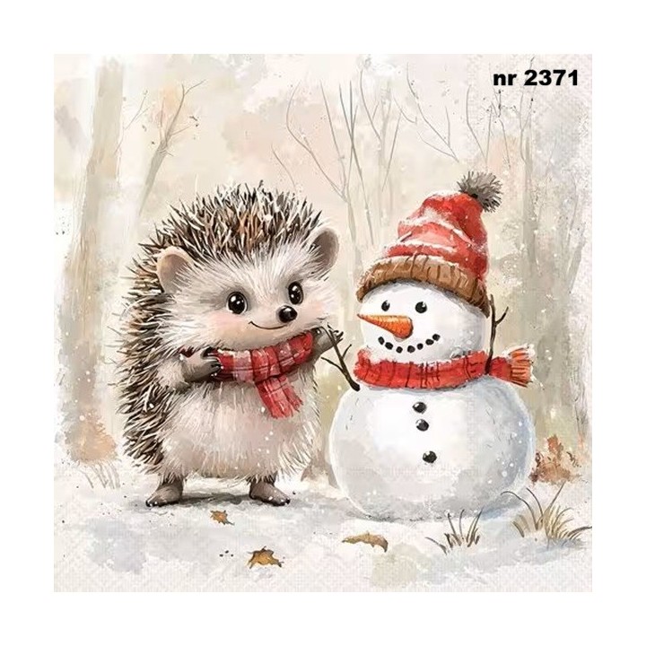 Spike and Frosty servet 33x33cm