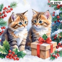 Kitty Gift servet 33x33cm