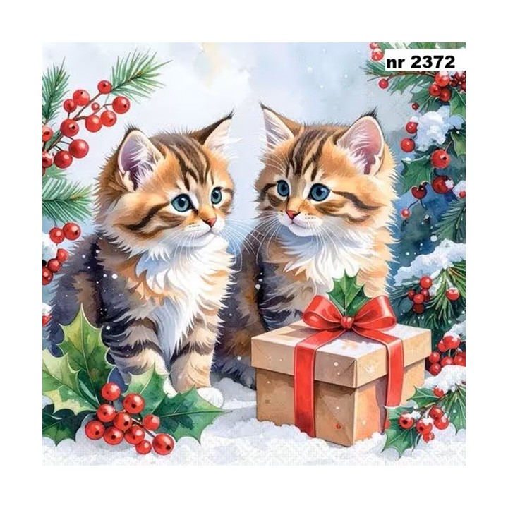 Kitty Gift servet 33x33cm