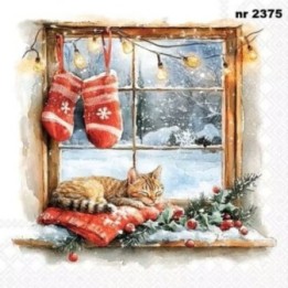 Winter Window servet 33x33cm