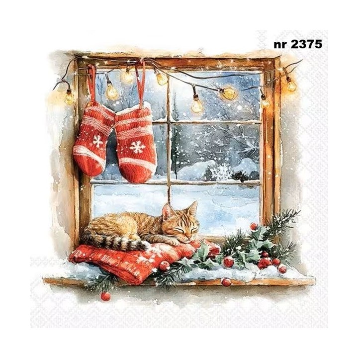 Winter Window servet 33x33cm