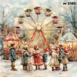 Theme Park servet 33x33cm