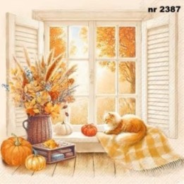 Cozy Fall View cream servet 33x33cm