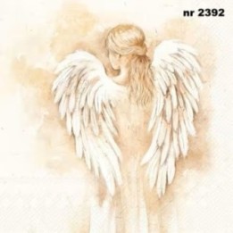 ‘Romantic Angel’ cream servet 33x33cm