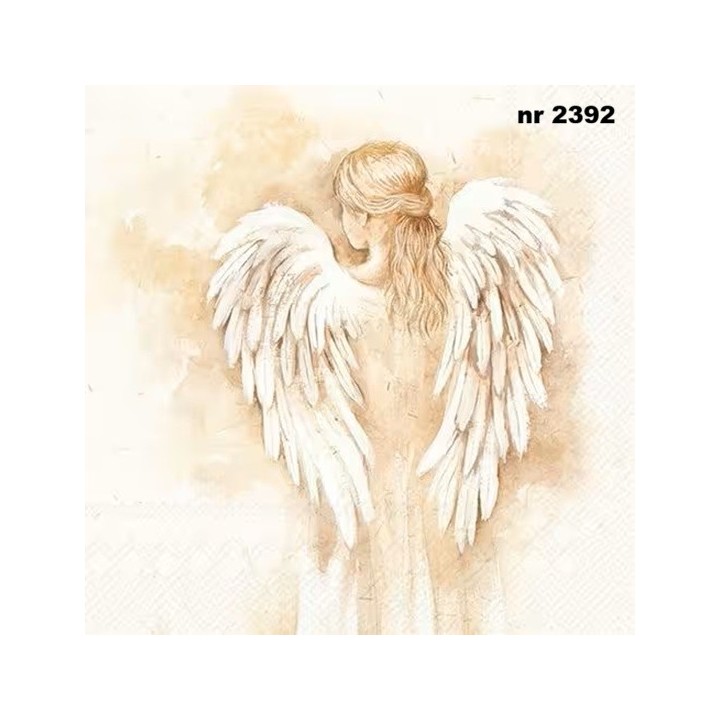 ‘Romantic Angel’ cream servet 33x33cm
