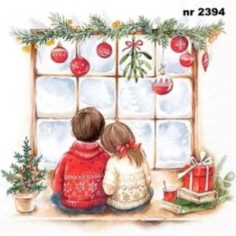 ‘Looking for Christmas’ servet 33x33cm