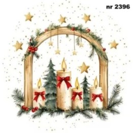 Christmas Candle Arch servet 33x33cm
