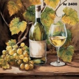 Wine and Grapes servet 33x33cm