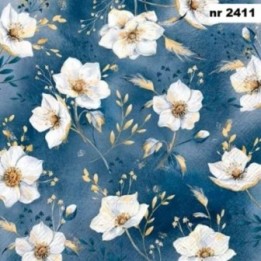Golden Gala blue servet 33x33cm