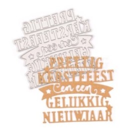 Mundart Stempel Snijmal "Prettig Kerstfeest 1"