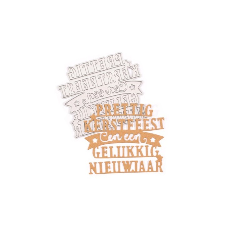 Mundart Stempel Snijmal "Prettig Kerstfeest 1"